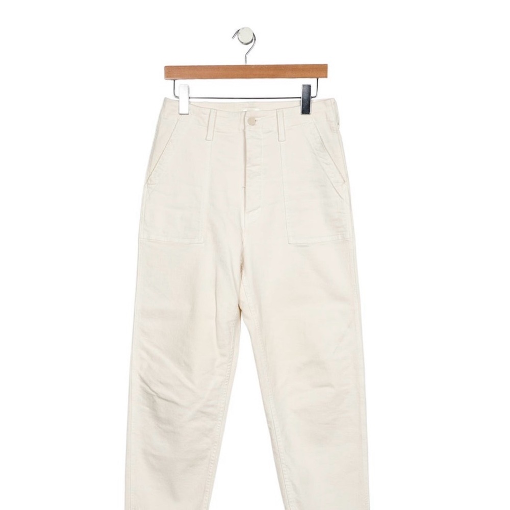 MOTHER Women's Soft Cream Straight Leg Pants